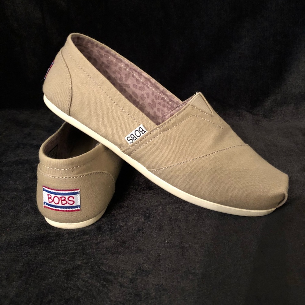 Bobs by Sketchers Canvas Memory Foam Shoes, Size 7